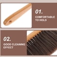thumbnail image 2 of Masteelf 2pcs Wooden Brush Hand Broom Bench Brush Bed Duster with Long Wood Handle Whisk Broom, 2 of 8