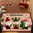 thumbnail image 5 of Dmlowu Christmas Doormat, Extra Soft Absorbent Christmas Bathroom Rugs, 16x24" Quicker Dry Christmas Front Door Mat, Washable Rug for Bathroom Bedroom, Non-Slip Christmas Welcome Mat, 5 of 6