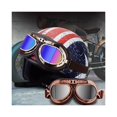 thumbnail image 3 of Retro Vintage Aviator Pilot Motorcycle Cruiser Scooter Biker Goggles For Outdoor, 3 of 4