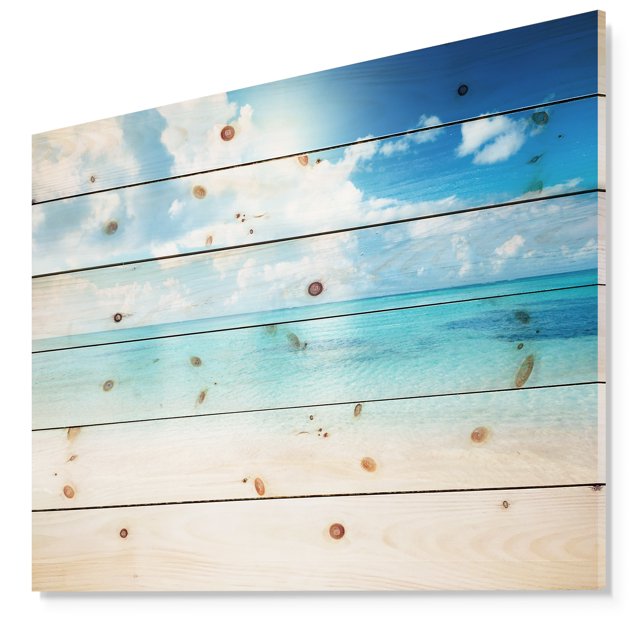Design Art - Sable de la Plage dans la Mer Bleue des Caraïbes