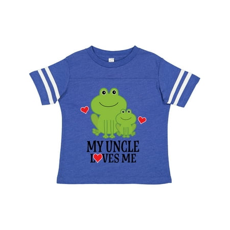 

Inktastic My Uncle Loves Me Frog Gift Toddler Boy or Toddler Girl T-Shirt