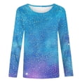 thumbnail image 5 of MKOSPLRT Sparkly Shirts for Girl Long Sleeve Glittle Tops Crew Neck Casual Dressy Blouses Funny Gradient Print Tees Kids Clothes, 5 of 6