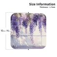 thumbnail image 3 of Disketp Lavender Blooms Window Funny Coasters,6 Pcs Leather Coasters with Holder, Perfect Housewarming Hostess Gifts,Protect Furniture from Water Marks Scratch and Damage,Square, 3 of 7