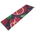 thumbnail image 2 of Red Pomegranate on Black Bedroom Runner Rug 2'x 6' Non Slip Carpet Indoor Home Area Rug Living Room, 2 of 8