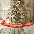 thumbnail image 6 of Christmas Tree Skirt Red Tree Skirts Golden Retriever Yellow Lab Xmas Tree Skirt Tree Mat 48 Inch Dog Winter Christmas Decorations for Home, 6 of 6