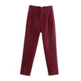 thumbnail image 4 of Women's new style women's fashion slim casual pants temperament solid color high waist pants - pattern color 13-M, 4 of 7