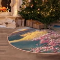 thumbnail image 5 of Fuzoiu Cherry Blossoms Print Christmas Tree Skirt,Xmas Christmas Decorations,Xmas Tree Mat for Farmhouse Holiday New Years Home Party Decor Tree Rugs-36", 5 of 6