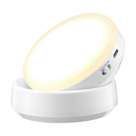 

Keebgyy 360 degree warm white light rotating luminous motion sensor with magnetic base induction night light intelligent human body induction light USB charging bathroom cabinet light