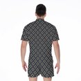 thumbnail image 2 of Geometric Floral Short Sleeve Men'S Rompers Casual Summer Jumpsuits Outfit, 2 of 4