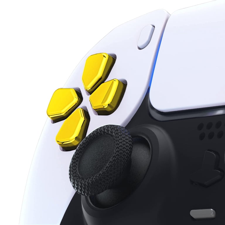 PS5 Mod Kit EXtremeRate Gold Metal D-Pad & ABXY Buttons Replacement Kit ...