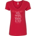 thumbnail image 3 of Inktastic We Will Serve the Lord Bible Verse Women's V-Neck T-Shirt, 3 of 5