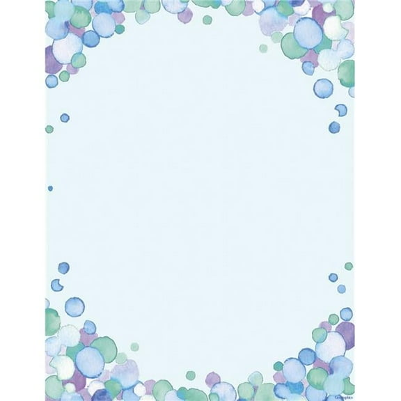 8.5 x 11 in. Watercolor Dots Letterhead - Pack of 50