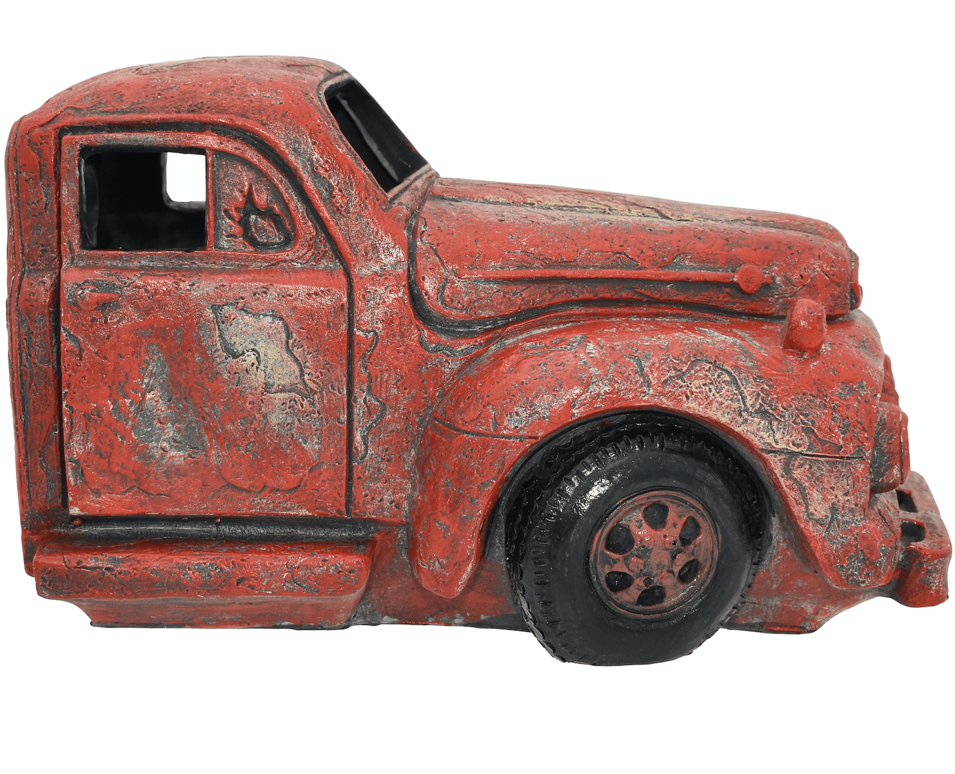 Komodo Red Pickup Truck Aquarium Decor