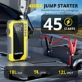 thumbnail image 3 of 4500A Car Jump Starter with 190PSI Air Compressor, Karlxtom 88Wh Lithium Battery Jump Pack for 10L Gas 9L Diesel Engine,  Portable Jump Box, 3 of 12