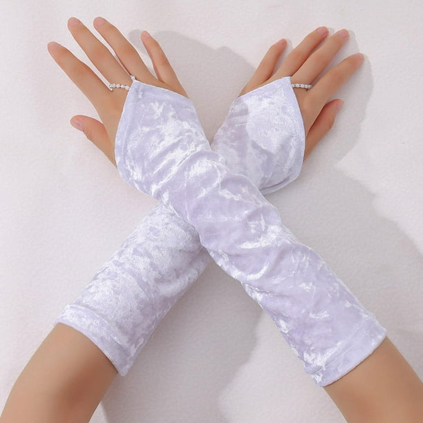 Fashion Fingerless Gloves Arm Warmer Ladies Long Gloves Mittens Oversleeve Soft