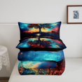 thumbnail image 5 of Homewish Tree Of Life Botanical Art Twin Comforter Sets,Watercolor Gradient Bedding Set,Black Reversible,2-Piece,1 Comforter and 1 Pillowcase, 5 of 7