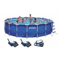 thumbnail image 1 of Intex Piscine Familiale Ronde hors Sol à Cadre Métallique 18 Pieds x 48 Po avec Pompe, 1 of 11