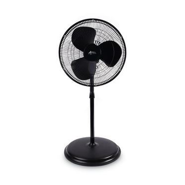 Alera 16" 3-Speed Oscillating Pedestal Stand Fan, Metal, Plastic, Black, Each