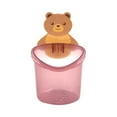 thumbnail image 1 of Adorable Bear Hug No Drill Wall Mounted Toothbrush Holder with Toothpaste Shelf Bathroom Organizer Drying Rack, 1 of 3