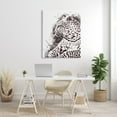 thumbnail image 2 of Stupell Industries Jungle Cat Paint Splatter Resting Cheetah Grey White, 36 x 48, Designed by Ros Ruseva, 2 of 6