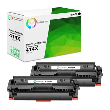 TCT 414X Black Toner Cartridge 2 Pack - Premium Compatible Replacement for HP 414X W2020X Black High Yield