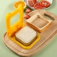 thumbnail image 3 of Square Sandwich Cutter Sealer Remove Bread Crust Stainless Steel Decor Supplies (Yellow), 3 of 8