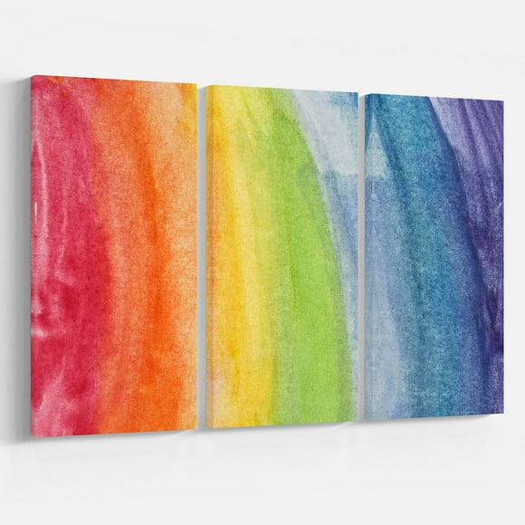 Oneida Design Art Flowing Rainbow Colors Canvas Print