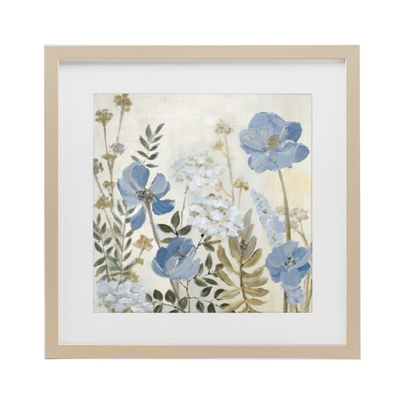 Stupell Industries Farmhouse Peaceful Blue Iris Garden Birch Framed Print Under Glass, 16 x 16, by Lanie Loreth