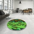 thumbnail image 4 of Ahgly Company Machine Washable Indoor Rectangle Transitional Green Apple Green Area Rugs, 8' x 12', 4 of 7