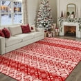 thumbnail image 2 of WIPONKEN Bohemian 6x9 Christmas Rug，Soft Indoor Floor Carpet, Non-Slip Modern Holiday Decor for Living Room Bedroom,Red Festive Accent, 2 of 6