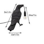 Naittoop Crow Lamp Raven Lamp Adjustable Brightness with Bulb,Bird lamp,Crow Light Gothic Decor for Bedside Bedroom Living Room Decor