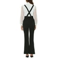 thumbnail image 3 of INSPIRE CHIC Women's High Waist Overalls Bell Bottom Pants Suspenders Jumpsuit Black S, 3 of 5