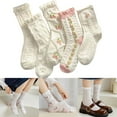 thumbnail image 2 of Milue 5 Pairs Women Socks Thin Breathable Crew Socks Skateboard Female Casual Socks, 2 of 17