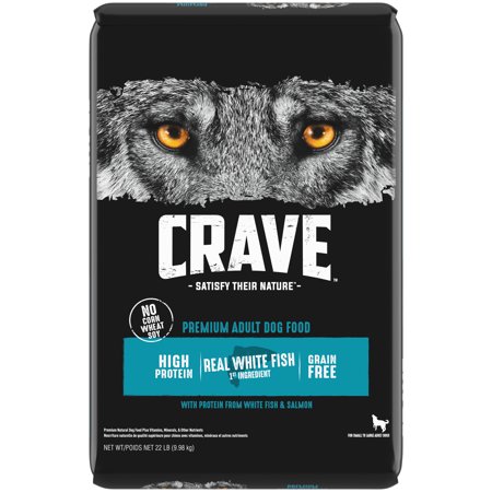 UPC: 0023100123301 | CRAVE Grain Free Adult Dry Dog Food with Protein from White Fish & Salmon 22 lb. Bag