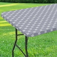 thumbnail image 1 of Mantel de vinilo misaya rectangular gris, 30 x 183 cm, impermeable, 1 of 8