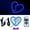 Blue, variant on Window Neon Light Heart-Shaped Lights Wireless Atmosphere Lights Usb Wiring