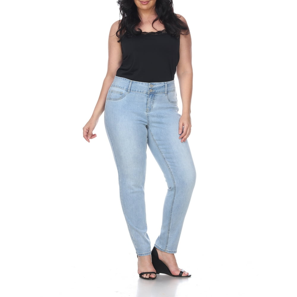 light blue stretch jeans