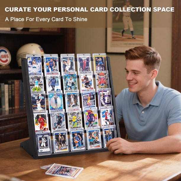 sports card display case canada 35 Graded Wall This display case is a super easy way to organize and the included 20 top loaders protect all of your favorite cards 35 Graded Card Wall Display