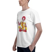 Mcdonald'S Men'S Basic Short Sleeve T-Shirt Fashionable White Xx-Large