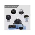 thumbnail image 3 of Conjunto de Mochilas Bolsas De Cuero 4 Piezas Azul Con Negro Malubero  Mochilas Bolsas De Cuero, 3 of 4