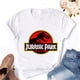thumbnail image 2 of Camiseta vintage de Jurassic Park para mujer, camiseta de dinosaurio, camiseta de verano para mujer, camiseta geek, camiseta blanca de manga corta para mujer, ropa urbana genial, 2 of 5