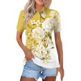 thumbnail image 1 of Fiudx Tops para Mujer Blusa con Botones y Cuello Vuelto de Manga Corta con Estampado Cómodo E Informal para Mujer a La Moda, 1 of 5