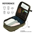 thumbnail image 2 of KAUKKO Canvas Travel Backpack, Personal Item Airline Approved, Carry On Backpack with Multi-Pockets and Shoe Pouch, fit 15.6 inch Laptop, 40L Weekender Bag, 11-ARMYGREEN, 2 of 5