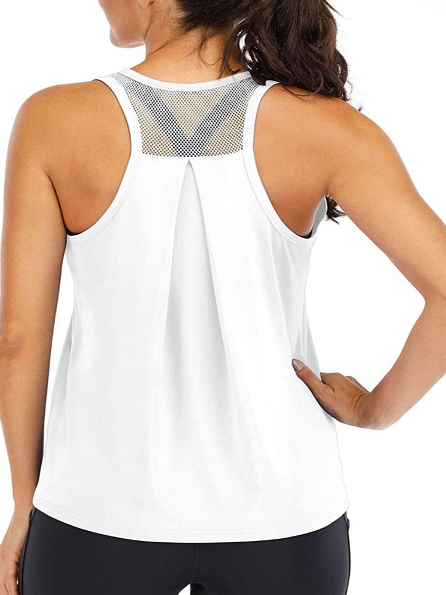 Strappy Cage Back Tank Top Undershirt Active Gym Sports Knit Shirt Sleeveless