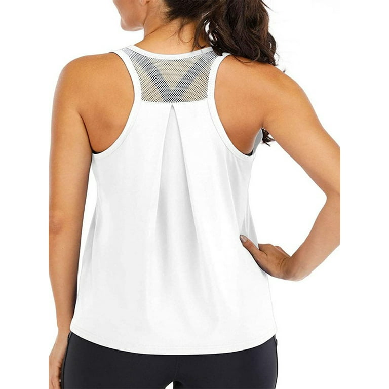 LONG AND LOOSE YOGA RACERBACK: WHITE