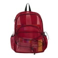thumbnail image 5 of Eastsport Unisex Mesh Bungee Backpack with Padded Shoulder Straps, Red, 5 of 6