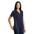 thumbnail image 4 of Sport Tek Adult Female Women Plain Short Sleeves Polo True Nvy/He Gy 4X-Large, 4 of 6