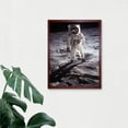 thumbnail image 3 of NASA Apollo 11 Astronaut Buzz Aldrin Armstrong Lunar Surface 50th Anniversary Moon Landing Art Print Framed Poster Wall Decor 12x16 inch, 3 of 5