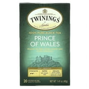 Twinings, 100% Pure Black Tea, Prince of Wales, 20 Tea Bags, 1.41 oz Pack of 2
