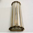 thumbnail image 2 of Pair Of Old Vintage Art Deco Brass & Glass Rod Ship Light Wall Sconces Lamp, 2 of 11